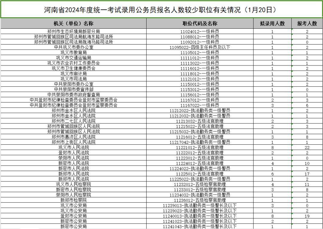 河南国考职位表分析，2024年度概览