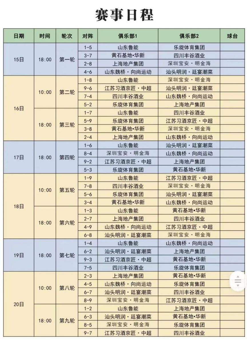 2024赛季乒超联赛赛程揭秘，热血激战即将震撼开启！