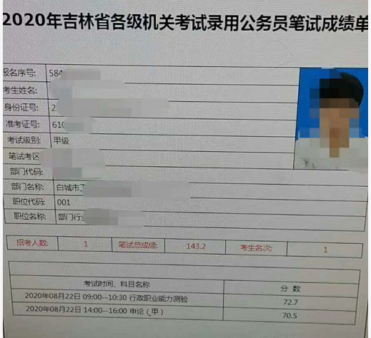 公考笔试成绩满分背后的奋斗故事