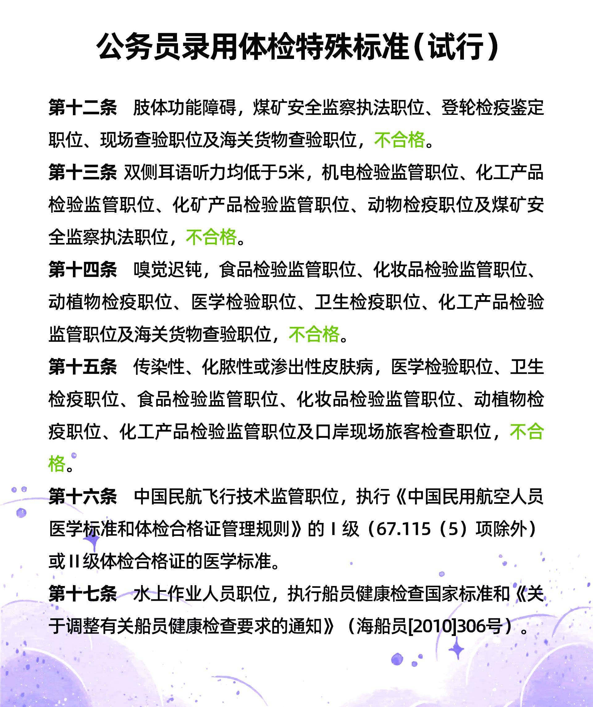 公务员体检不合格标准细则深度解读